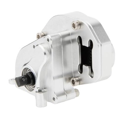 MEUS Racing SCX24 Transmission Aluminum Complete Gearbox for 1/24 Axial SCX24 RC Crawler (Brushed, Silver)