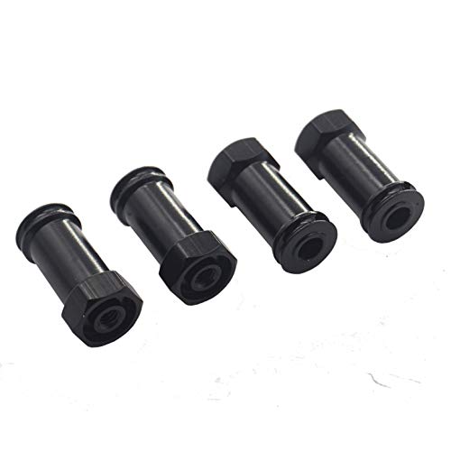 Aluminum 12mm Wheel Hex Hub Adapters 25mm/30mm Extension Longer Combiner Compatible with Traxxas Slash 4x4 HQ 727 1/10 RC Car (25mm) - size: 25m