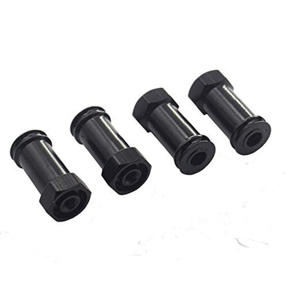 Aluminum 12mm Wheel Hex Hub Adapters 25mm/30mm Extension Longer Combiner Compatible with Traxxas Slash 4x4 HQ 727 1/10 RC Car (25mm) - size: 25m