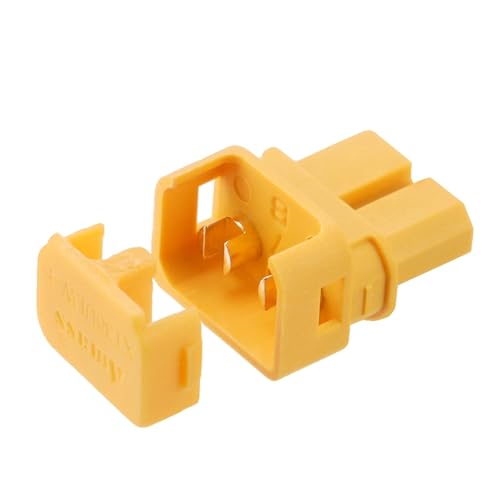 ELFCULB 10 Pairs Amass XT30ULW-B Connectors, XT30 Upgrade Female Connectors for Mini-UAV Robot Lipo Battery(Yellow) - color: 10pcs XT30ULW-B Female