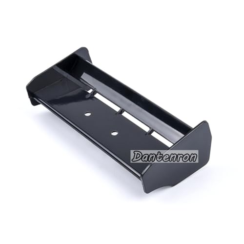 1/10 RC Car Force Rear Spoiler High Down Force Body Wing Tail Compatible with 1:10 Scale RC Off Road Short Course Truck Buggy Racing Car (Black) - color: Black