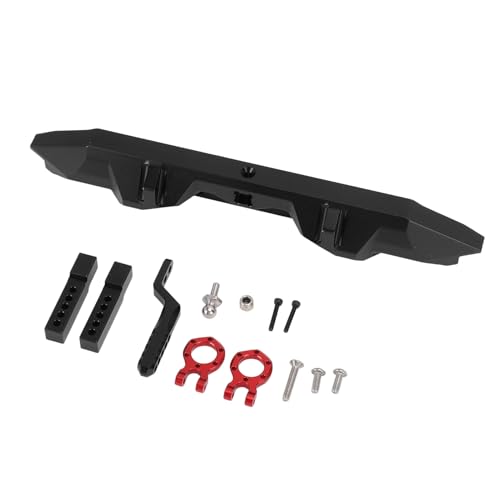 FILFEEL RC Rear Bumper for /10 Scale RC Cars – Duty Alloy Rear Bumper with Integrated Trailer Hitch – Optimized Fit for HSP and Compatible
