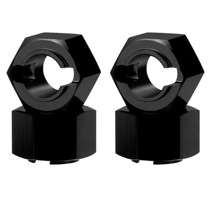 7mm Wheel Hex Hubs Extenders Adapter Kit for Losi Mini-T 2.0 & Mini-B | 1/16 1/18 RC Off-Road Car Truck Black 4pcs Aluminum - color: Black