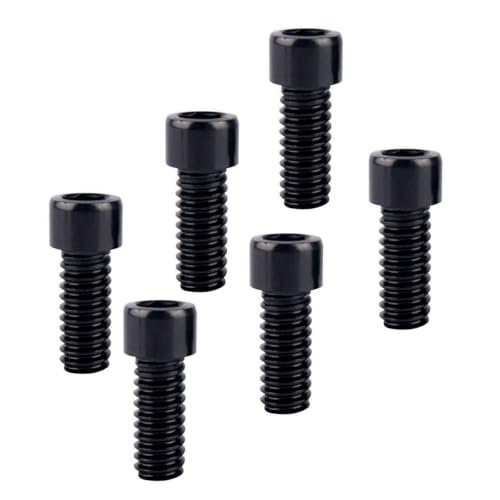 6Pcs Bike Screws M6x10 12 16 18 20 25 30 35mm Stainless Steel Socket Head Cap Allen Hex Bolt (Black, M6 x12mm) - color: Black, size: M6 x12mm