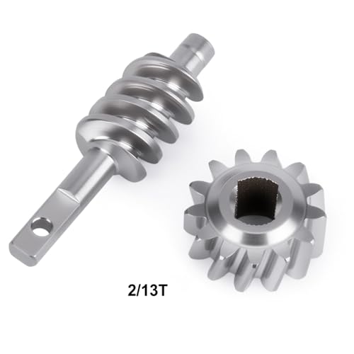 2/13T Axle Worm Gear Set for 1/30 Axial SCX30 2 Sets RC Car Stainless Steel Upgrade Parts (13T*2)