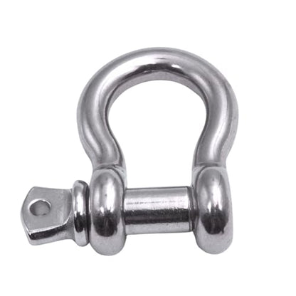 316 Stainless Steel Bow Shackle with Oversized Screw Pin, Marine-Grade Hardware for Anchor Lines, Towing, Dinghies, Canoes, Trailers, Utility Tie-Downs & Off-Road Recovery - size: 1/4" with 5/16" Pin .55T WLL, style: 05-Pack