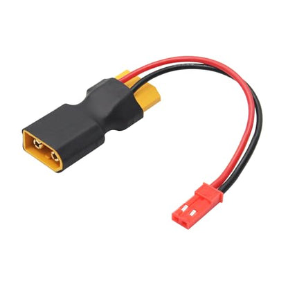 XT60 Connector Adapter with JST Plug 3", 20AWG Cable, Gold-Plated Plug | 3Pcs XT60 Male to Female Connector with JST Male Plug, for RC Lithium Battery Drone Quadcopter etc - style: XT60 Male to Female Connector with JST (Male) - 3Pcs
