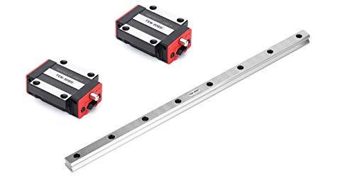 TEN-HIGH HSR15 200mm Linear Guide Rail Linear Motion Slide Rails Linear Motion Products, for CNC Routers, 1pcs Rail + 2pcs HSR15CA Blocks Bearing - size: 200mm, style: HSR15
