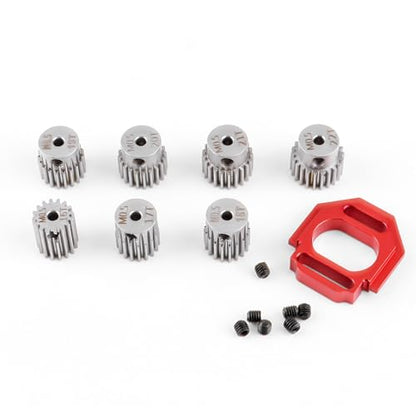 GLOBACT Chrome Steel 0.5M 16-22T Pinion Gear & Motor Mount for ARRMA Grom | Heavy Duty Axles, Replace #6852, 1/10 RC Truck Drive Shafts Upgrade Parts