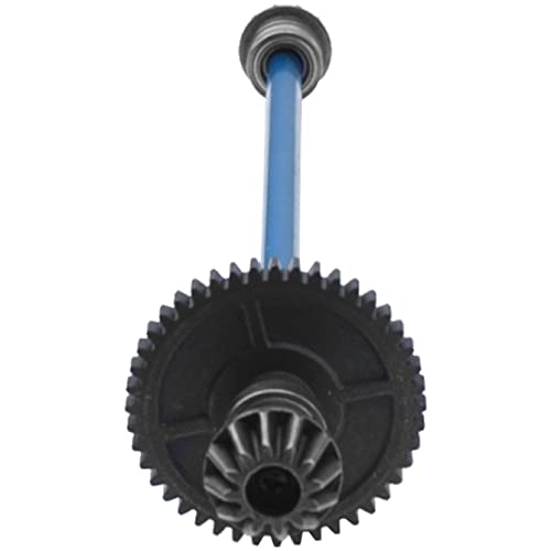 Metal Center Drive Shaft RC Car Central Transmission Shaft w/ 27T Motor Gear Upgrade Part Compatible with Wltoys 144001 1/14 RC Car Buggy (Blue) - color: Blue