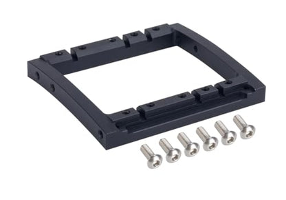 1/10 RC Servo Mount Bracket,LCG Frame Bumper Mounts,Steering,Winch Dual Servo Mounts for 1/10 RC Rigs Crawler Capra SCX10 II Axle Comp TGH Rails LCG Chassis Kit Upgrade Part (Black) - color: Black