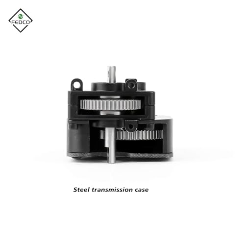 SCX24 Transmission for 370 Motor with Steel Gear for SCX24 Upgrades | SCX24 Gearbox Complete Transmission Case For Axial 1/24 RC Crawler