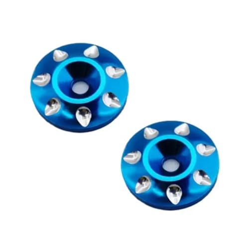 RC Car Toys Parts for RC Car 1/10 1/8 CatRC 2pcs Metal Wing Mounting Tail Washer M3 Screw Gasket Remote Control Off Road for Buggy Short Course Truck Parts(Blue) - color: Blue