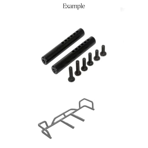 Metal Bumper Holder Mounts Front Rear Replacement for 1/10 RC Crawler Car Axial SCX10 90046 Traxxas TRX4 TRX6 YK4102 (Round)