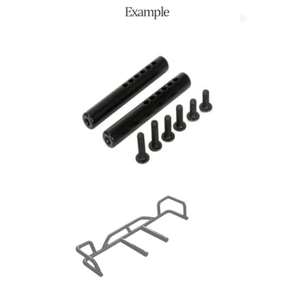Metal Bumper Holder Mounts Front Rear Replacement for 1/10 RC Crawler Car Axial SCX10 90046 Traxxas TRX4 TRX6 YK4102 (Round)