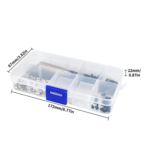 256PCS RC Screw Kit Universal RC Repair Tool Kit Hardware Fastene for 1/28 Wltoys 284131 K969 K989 P929 K999 K979 P939