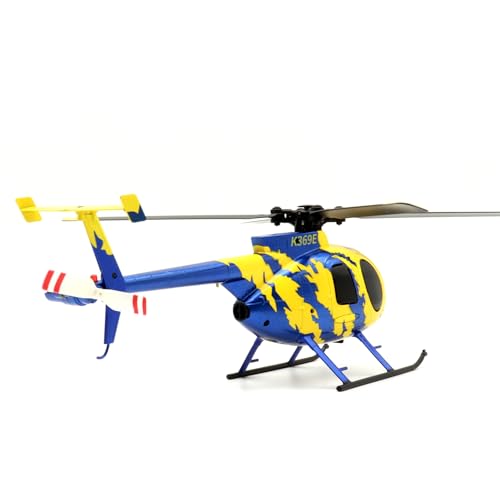 RC ERA C184 MD500 100 Size | 6-Axis Gyroscope 4CH RTF Optical Flow Sensor & Upgraded Transmitter, Beginner-Friendly Electric RC Helicopter - color: ERA-C184-YB (Yellow-Blue)
