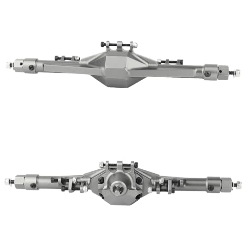 CNC Metal Front and Rear Straight Complete Axle for 1/10 Axial SCX10 II 90046 90047 RC Crawler Car New Upgrade Parts (Titanium) - color: Titanium