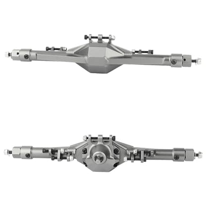 CNC Metal Front and Rear Straight Complete Axle for 1/10 Axial SCX10 II 90046 90047 RC Crawler Car New Upgrade Parts (Titanium) - color: Titanium