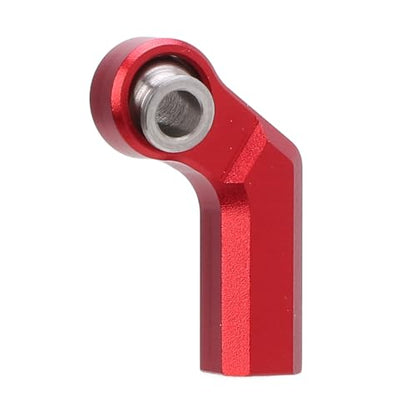 4PCS RC Link Rod End Alloy Ball Set, M4 Curved CW 7mm Upgrade Replacement for 1/10 Model Car Steering (Red) - color: Red