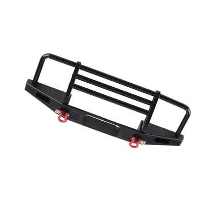 Metal RC Car Front Bumper Adjustable Heavy Duty Protection Accessory for Defender Axial SCX10 SCX10 II 90046 90047 1/10 RC Crawler Car Black 200x60x68mm
