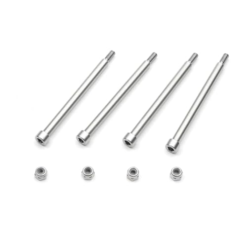 4Pcs Steel 4X56mm Threaded Hinge Pins A-arm Pins 70510 & M3 Nut for 1/5 Traxxas X-Maxx XMAXX RC Car Upgrades Parts Accessories