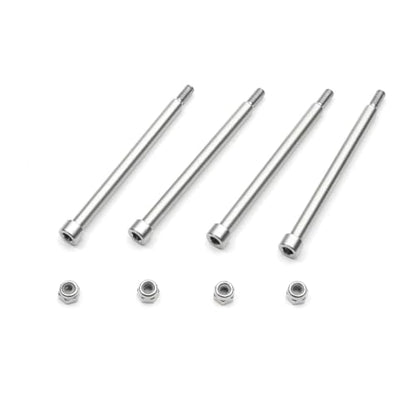 4Pcs Steel 4X56mm Threaded Hinge Pins A-arm Pins 70510 & M3 Nut for 1/5 Traxxas X-Maxx XMAXX RC Car Upgrades Parts Accessories
