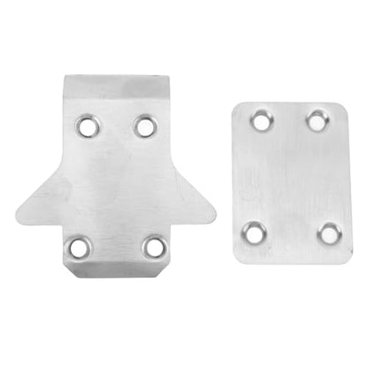 2Pcs RC Chassis Armor Protector, Stainless Steel RC Skid Plate Guard, Professional Upgrade Part for KYOSHO MP10 MP9E RC Car, Durable Rustproof Accessory with Fine Workmanship