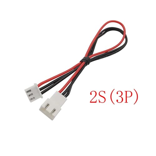 5Pcs JST XH 2.54mm Pitch 2/3/4/5/6/8S Male to Female Cable Connector Lipo Battery Balance Charger Cable 20CM 22AWG Silicone Wire (Color : 2S-3Pin) - color: 2s-3pin