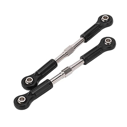 Generic Metal Steering Tie Rod, 2pcs Alloy Ball Head Linkage Pull Rod for 1/8 1/10 RC Cars Trucks SUV, with Enhanced Durability and Flexible Steering