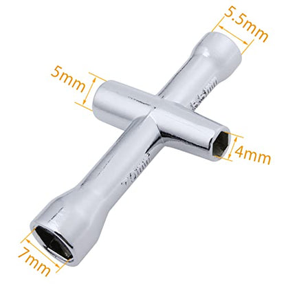 Hobbypark 17mm Wheel Hex Hubs Wrench RC Wheel Wrench Spanner Repair Tools for 1:8 1/10 Scale RC Car Truck Off Road Buggy Rock Crawler Touring Drift