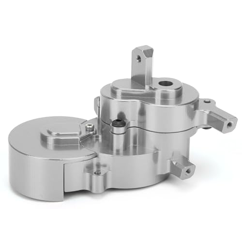 Aluminum Alloy Transmission Case Housing Set, RC Gearbox Housing for GEN8 1/10 RC Car, CNC 6061 - T6 with Hard Anodized Finish and PTFE Coated Gears (Silver) - color: Silver