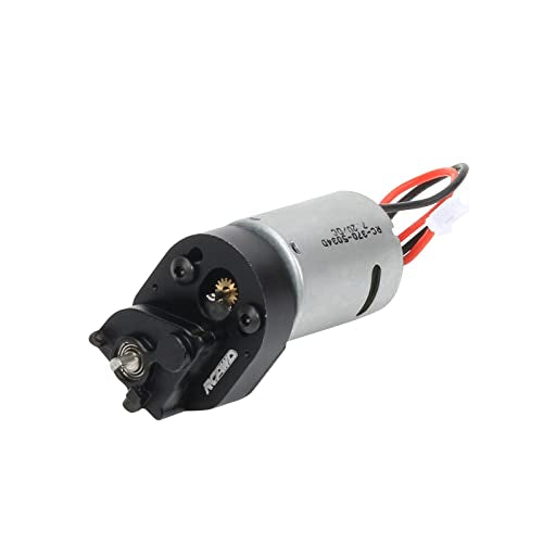 RCAWD SCX24 Upgrades 370 34T Electric Motor Carbon Brushed Motor & Center Gear Housing, Transmission with Steel Gears Parts for Axial 1/24#AXI90081#AXI00001#AXI00002#AXI00005#AXI00006 Black - color: Black