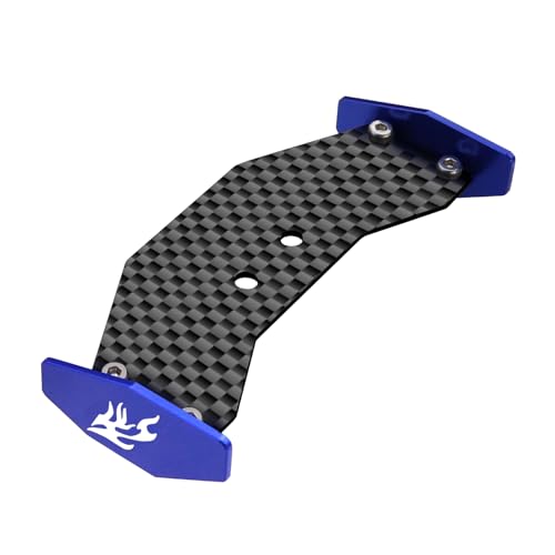 Lightweight Carbon Fiber RC Tail Wing Aluminum RC Rear Wing for Losi 1/24 Micro-B 2WD Buggy High-Performance Upgrade Parts (Blue) - color: Blue