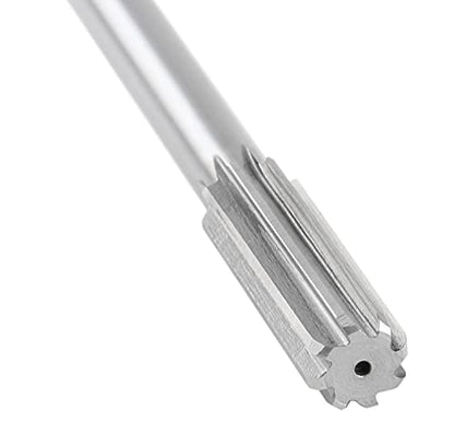 Accusize Industrial Tools 15.0 mm H.S.S. M2 Straight Shank Straight Flute Chucking Reamers, Right Hand, Shank Dia 11 mm, 6 Flute, 8'' Oal, 0400-5150 | 15.0 mm HSS M2 Straight Shank Straight Flute Chucking Reamers, RH, Shank 11 mm, 6 Flute, 8" OAL - size: