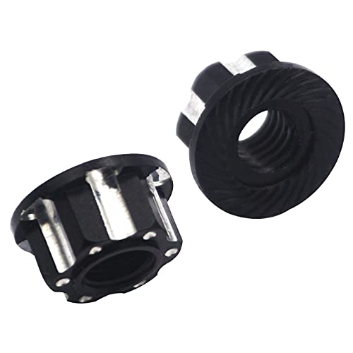 4Pcs Hexagonal Nuts, M4 Aluminum Alloy RC Wheel Hex Nuts Compatible with HSP Sakura D3 D4 1/10 RC Car (Black) - color: Black