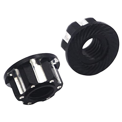 4Pcs Hexagonal Nuts, M4 Aluminum Alloy RC Wheel Hex Nuts Compatible with HSP Sakura D3 D4 1/10 RC Car (Black) - color: Black