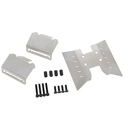MEUS RACING Stainless Steel Skid Plate Chassis Armor Kit for AXIAL 1/18 UTB18 Capra Crawler Car Upgrades Parts