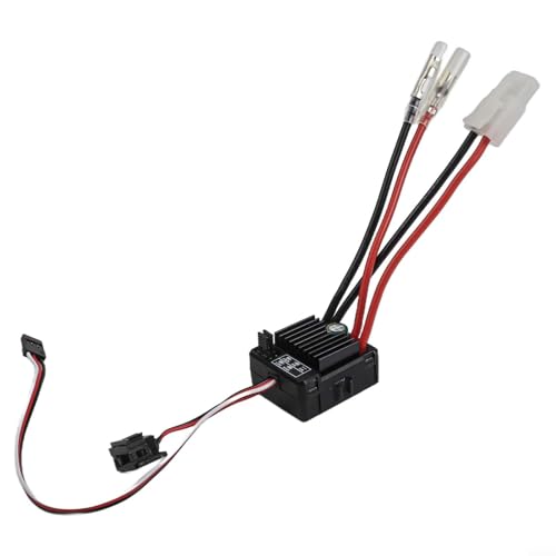 1060-RTR 60A Brushed ESC Electronic Controller Waterproof for 1/10 Scale RC Cars Trucks Off-Road Vehicles Crawlers Tanks 2-3S(WP1060-60A)