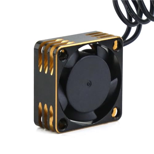 Rc Replacement Parts For Motor ESC Heat Dissipation 25mm Metal Cooling Fan RC 25x25mm Car Repair Modify Parts(Yellow) - color: Yellow