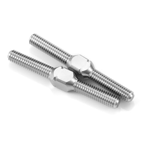 RCHUBAM 2PCS RC Turnbuckles Camber M3 Link Rod for 1/10 TRX-4 Slash 4X4 | 1 Pairs 14mm-50mm Suspension Rod,Alloy Steering Linkage Tie Rods - style: 28mm