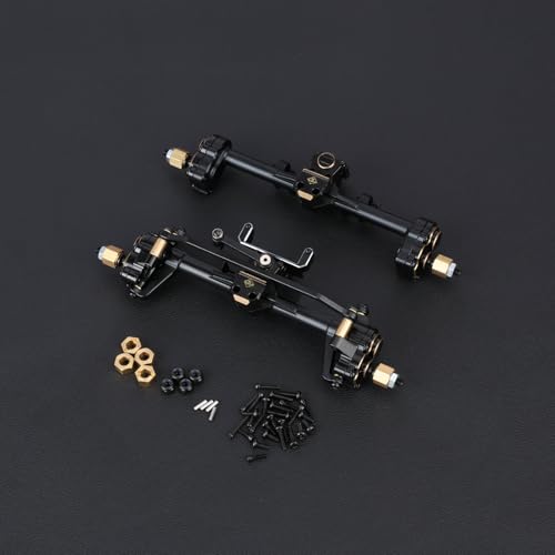SCX24 Extended Portal Axles +10MM/Side, Front Rear High Clearance Axles for SCX24 Upgrades 1/24 RC Crawler, Extended Axial SCX 24 Axles Housing, More Tough, Durable and Steering Smooth