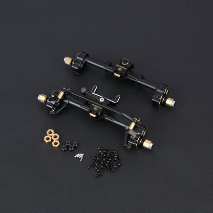 SCX24 Extended Portal Axles +10MM/Side, Front Rear High Clearance Axles for SCX24 Upgrades 1/24 RC Crawler, Extended Axial SCX 24 Axles Housing, More Tough, Durable and Steering Smooth