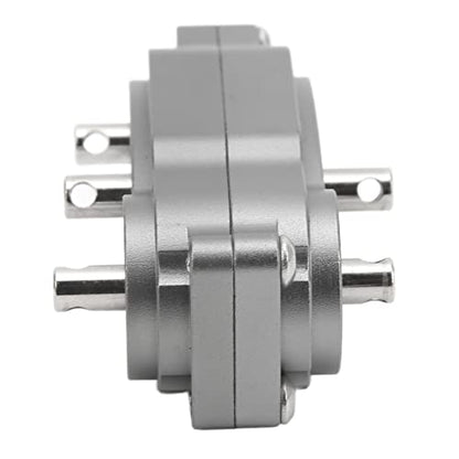 VBESTLIFE RC Transfer Case, 313mm Wheelbase 2 Speed CNC Machined Anodised Aluminium Alloy RC Parts for Scx10 1/10 RC Car - color: Titanium