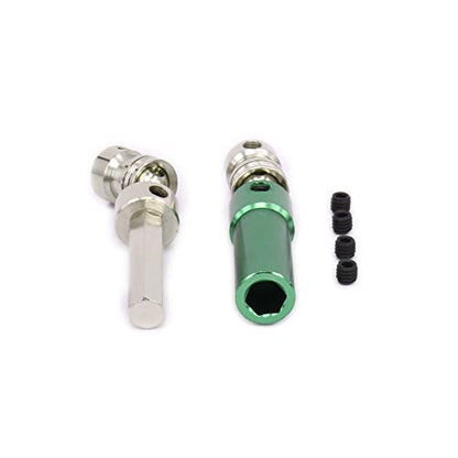 Metal Rear Center wltoys 12428 Drive Shaft,RC Cvd Drive Shaft for 1/12 Wltoys 12428 12423 Upgraded Part 2pcs/Set(Green)