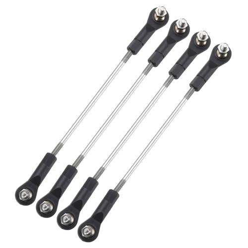 MECCANIXITY 4Pcs Adjustable Turnbuckles Camber Link, 109-119mm Turnbuckle Rod Steering Servo Linkage with M3 Ball Head Rod Ends for RC Car Replace Parts - size: 109-119mm