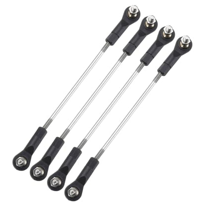 MECCANIXITY 4Pcs Adjustable Turnbuckles Camber Link, 109-119mm Turnbuckle Rod Steering Servo Linkage with M3 Ball Head Rod Ends for RC Car Replace Parts - size: 109-119mm