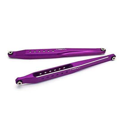 Treal Aluminum 7075 CNC Machined Rear Trailing Arms(2) for Axial 1/10 RBX10 Ryft (Purple) - color: Purple