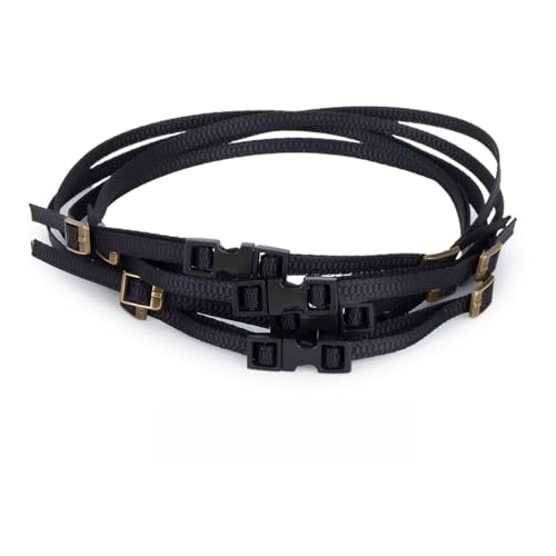5Pcs RC Roof Rack Straps Adjustable for 1/10 1/18 1/24 Crawler TRX4 SCX10 | Nylon luggage rope secures gear on RC crawler roof racks.Fits For TRX4 TRX6 SCX10 D90 TRX4M SCX24 FCX24.5-pack upgrade Parts. - color: Black