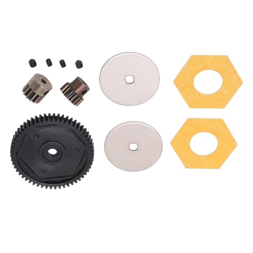 RC Car Parts for Axial for SCX10 90046 90047 1/10 RC Crawler Car Upgrade Parts Gearbox Transmission Gear Set 54T Spur Gear 13T 15T Motor Gear(Yellow) - color: Yellow